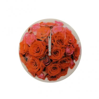 Nástěnné hodiny Rose Pink 43 cm