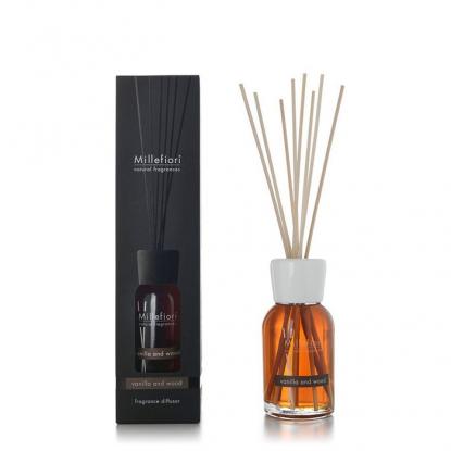 Difuzér Aroma Natural Fragrance 100 ml - Vanilla & Wood, Millefiori Milano