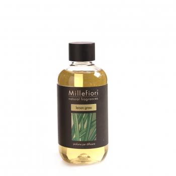 Náplň do difuzéru 250 ml, Lemon Grass Natural Fragrance, Millefiori Milano