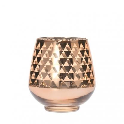 Svícen Triangle copper 10cm