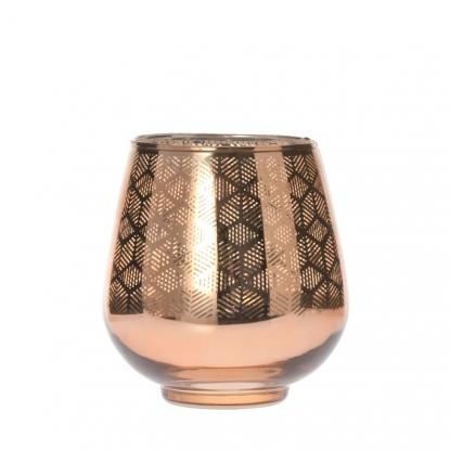 Svícen Leaf copper 10cm