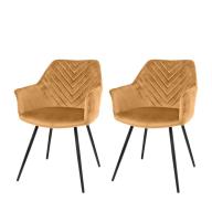 Jídelní židle Lynn Caramel set 2 ks 